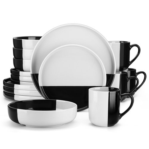 Latitude Run Kysean Porcelain China Dinnerware Set of 16 & Reviews